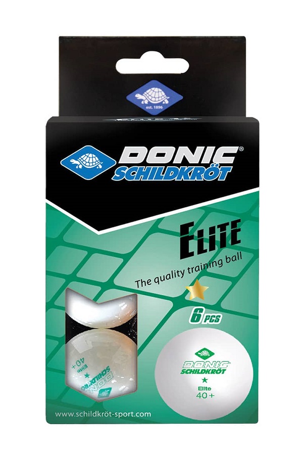 Мяч н/теннис DONIC Elite 40+ 1зв.6 шт. белый