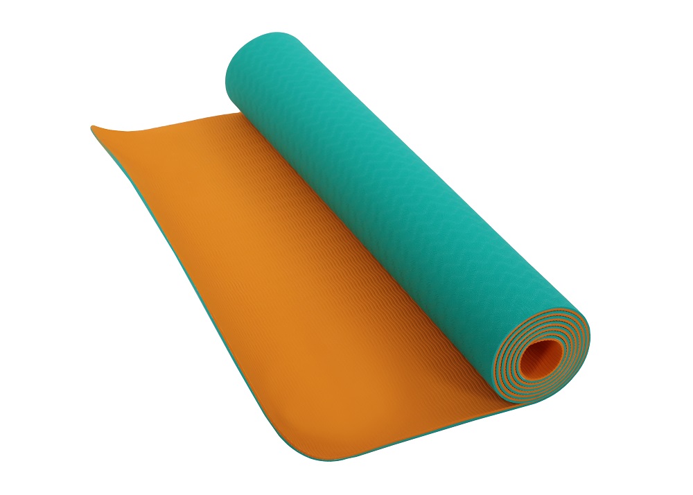Коврик для йоги двухцветный AS4 TPE 0,4см