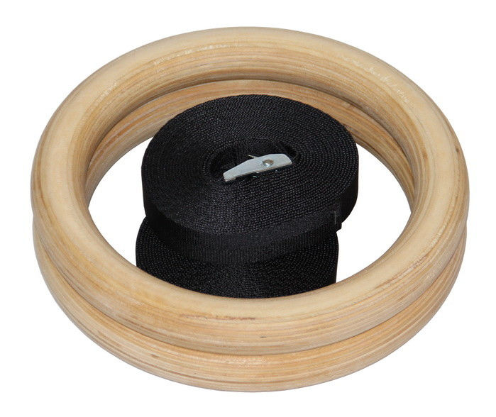 Кольца гимнастические деревянные на стропе