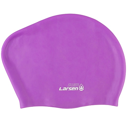 Шапочка плавательная Larsen для длинных волос фиолет
