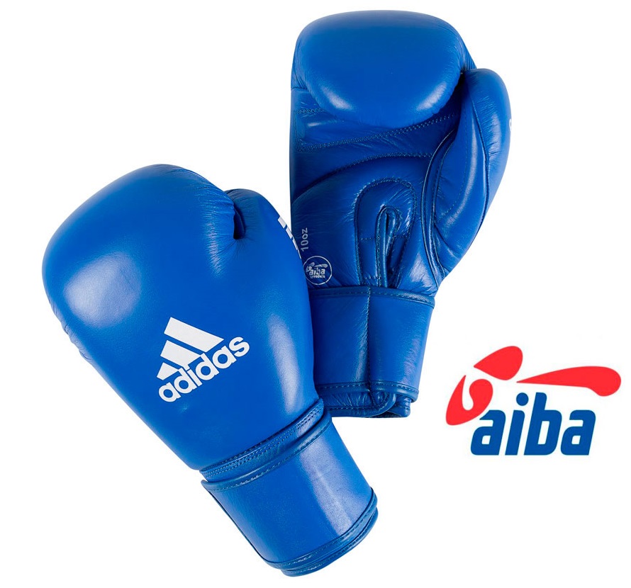 Перчатки бокс Adidias AIBA синие