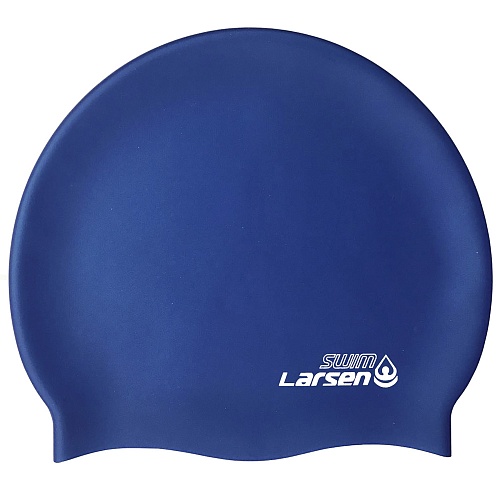 Шапочка для плавания Larsen силикон синий металлик