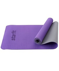 Коврик для йоги Starfit TPE 173*61*0.5см фиолетовый/серый