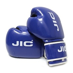 Перчатки бокс JIC PU синие