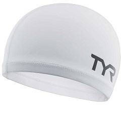 Шапочка для плавания TYR Silicone Comfort Swim Cap белая