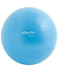 Мяч гимнастический Starfit 75 см 1200 гр антивзрыв синий пастель 